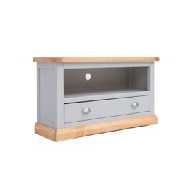 Cabinet Bits Bomporto Light Grey 1 Drawer TV Cabinet Chrome Cup Handle - thumbnail 2