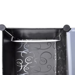 Berkfield Home Modular Cabinet 14 Compartments Black & White 37x146x180.5 cm - thumbnail 5