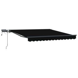 Berkfield Home Manual Retractable Awning with LED Black 300x250 cm - thumbnail 4