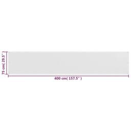 Berkfield Home Balcony Screen HDPE 75x400 cm White - thumbnail 5