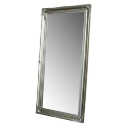 Melody Maison Large Silver Ornate Wall/Floor Mirror 158cm X 78cm - Size: 158 cm X 78 cm - thumbnail 1