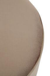 Orsina Mink & Silver Round Footstool, Velvet Ottoman Footstool with Silver Base, Pouffe Footstool for Home in Brown - thumbnail 5