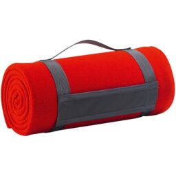 SOL'S Plaid Pill Resistant Fleece Blanket in Red - thumbnail 2