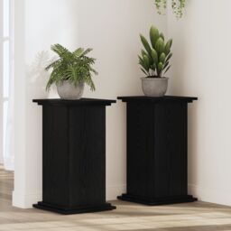 Berkfield Home Plant Stand Black Oak 33x33x60 cm Engineered Wood - Size: 33 x 33 x 60 cm