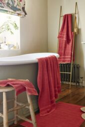 CHRISTY 'Signum' Heavyweight 100% Combed Cotton Towels in Red - thumbnail 2