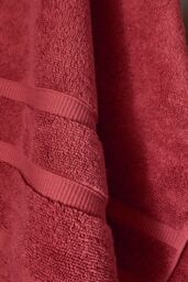CHRISTY 'Signum' Heavyweight 100% Combed Cotton Towels in Red - thumbnail 3