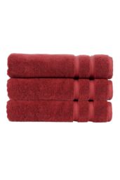 CHRISTY 'Signum' Heavyweight 100% Combed Cotton Towels in Red - thumbnail 4