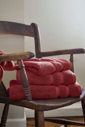 CHRISTY 'Signum' Heavyweight 100% Combed Cotton Towels in Red - thumbnail 1