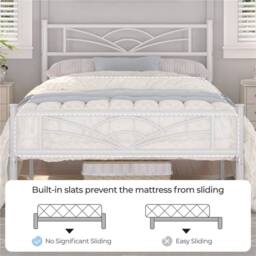 Kelvenix 3ft Single Bed Frame white - thumbnail 5