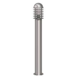 Berkfield Home Outdoor Post Lamp Standing Stainless Steel in Silver - thumbnail 3