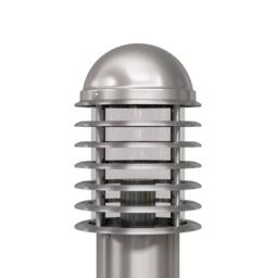 Berkfield Home Outdoor Post Lamp Standing Stainless Steel in Silver - thumbnail 4