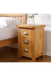 Birlea Woburn Large 3 Drawer Bedside Oak in Light Oak - thumbnail 1