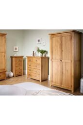 Birlea Woburn Large 3 Drawer Bedside Oak in Light Oak - thumbnail 3