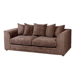 Furniture 786 Chicago Jumbo Cord 3 Seater Sofa in Chocolate - thumbnail 2