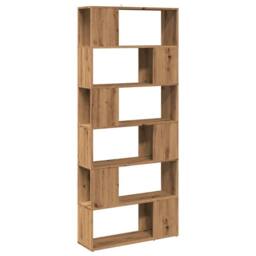 Berkfield Home Classic Book Cabinet/Room Divider Artisian Oak 80x24x186 cm in Brown - Size: 80 x 24 x 186 cm - thumbnail 3
