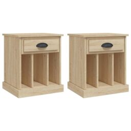 Berkfield Home Bedside Cabinets 2 pcs Sonoma Oak 43x36x50 cm in Brown - Size: 43 x 36 x 50 cm - thumbnail 2