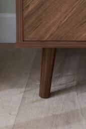 Birlea Herringford Small TV Unit Entertainment Stand Walnut Parquet Design in Brown - thumbnail 3