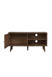 Birlea Herringford Small TV Unit Entertainment Stand Walnut Parquet Design in Brown - thumbnail 7