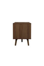 Birlea Herringford Small TV Unit Entertainment Stand Walnut Parquet Design in Brown - thumbnail 9