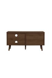 Birlea Herringford Small TV Unit Entertainment Stand Walnut Parquet Design in Brown - thumbnail 8