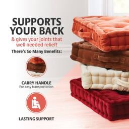 Coopers of Stortford Dining Chair Booster Cushion - Velvet Seat Pad - Spring-Back Filling in Terracotta - thumbnail 3