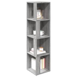Berkfield Home Corner Cabinet Grey Sonoma 33x33x132 cm Engineered Wood - Size: 33 x 33 x 132 cm - thumbnail 6
