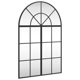 Berkfield Home Wall Mirror Black 60x90 cm Arch Iron - thumbnail 2