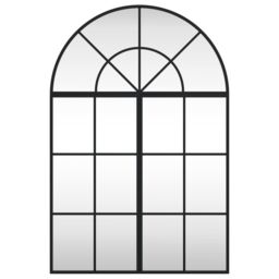 Berkfield Home Wall Mirror Black 60x90 cm Arch Iron - thumbnail 3