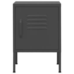Berkfield Home Nightstands 2 pcs Anthracite 35x35x51 cm Steel in Dark Grey - Size: 35 x 35 x 51 cm - thumbnail 1