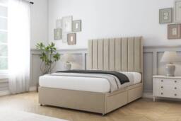 "Sloomy Kansas Coniston Divan Set 2 Drawers-26"" Headboard in Cream - Size: Single" - thumbnail 3