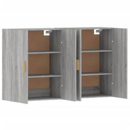 Berkfield Home Wall Mounted Cabinets 2 pcs Grey Sonoma Engineered Wood - thumbnail 5