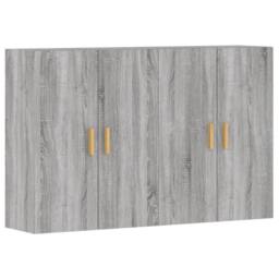 Berkfield Home Wall Mounted Cabinets 2 pcs Grey Sonoma Engineered Wood - thumbnail 3