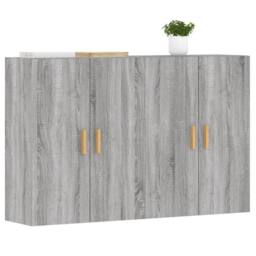 Berkfield Home Wall Mounted Cabinets 2 pcs Grey Sonoma Engineered Wood - thumbnail 1