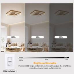 NIVOR 20W LED Ceiling Lamp Gold Clear Seeded Acrylic Round Warm Light - thumbnail 4