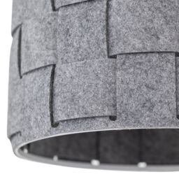 First Choice Lighting Set of 2 Warner - Chrome Tripod Table Lamps with Grey Felt Shades in Silver - thumbnail 5