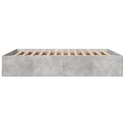 Berkfield Home Bed Frame without Mattress Concrete Grey 150x200 cm King Size - thumbnail 5