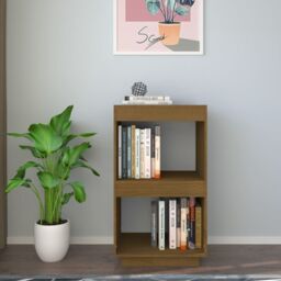 Berkfield Home Book Cabine Honey Brown 40x35x71 cm Solid Pinewood - Size: 40 x 35 x 71 cm - thumbnail 3