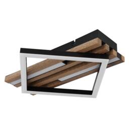 Netlighting Obrien 33x31cm Semi Flush Ceiling Light Matt Black LED 3000K - Size: 33x31 cm - thumbnail 2