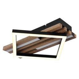 Netlighting Obrien 33x31cm Semi Flush Ceiling Light Matt Black LED 3000K - Size: 33x31 cm - thumbnail 5