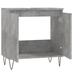 Berkfield Home Bathroom Cabinet Concrete Grey 58x33x60 cm Engineered Wood - Size: 58 x 33 x 60 cm - thumbnail 5