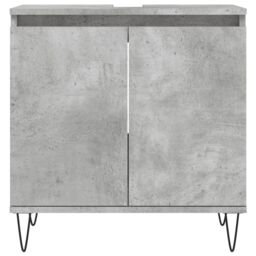 Berkfield Home Bathroom Cabinet Concrete Grey 58x33x60 cm Engineered Wood - Size: 58 x 33 x 60 cm - thumbnail 4