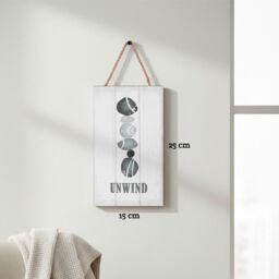 "Orsina Spa Wall Plaque, Wooden Sign With Relaxing “Spa"" Typography In Rustic Finish, Adds A Calming Touch in Grey" - thumbnail 2