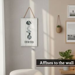 "Orsina Spa Wall Plaque, Wooden Sign With Relaxing “Spa"" Typography In Rustic Finish, Adds A Calming Touch in Grey" - thumbnail 4