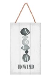 "Orsina Spa Wall Plaque, Wooden Sign With Relaxing “Spa"" Typography In Rustic Finish, Adds A Calming Touch in Grey" - thumbnail 1