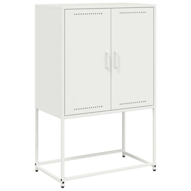 Berkfield Home Highboard White 68.5x38.5x107 cm Steel - image 1