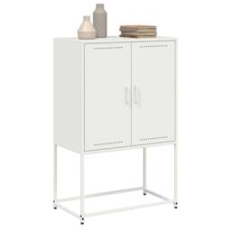 Berkfield Home Highboard White 68.5x38.5x107 cm Steel - thumbnail 4