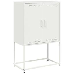Berkfield Home Highboard White 68.5x38.5x107 cm Steel