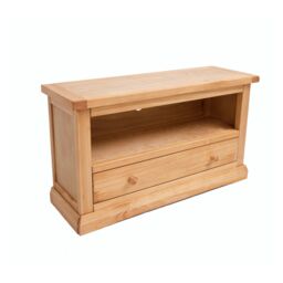 Cabinet Bits Lucca Waxed 1 Drawer TV Cabinet Wood Knob in Light Brown - thumbnail 3