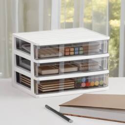 KORVIXA 3 Layer Clear Plastic Drawer Storage Organizer Box - Size: 900mm - thumbnail 4