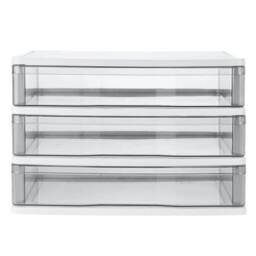 KORVIXA 3 Layer Clear Plastic Drawer Storage Organizer Box - Size: 900mm